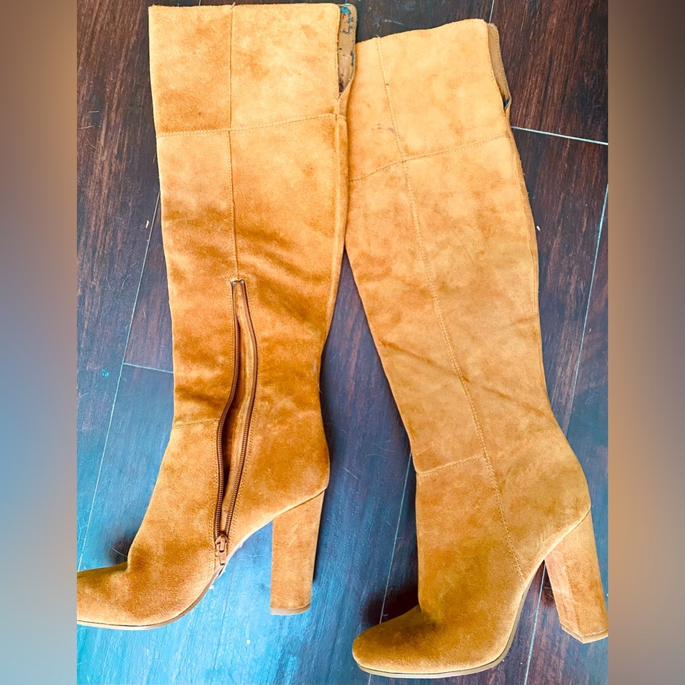 Knee high boots.